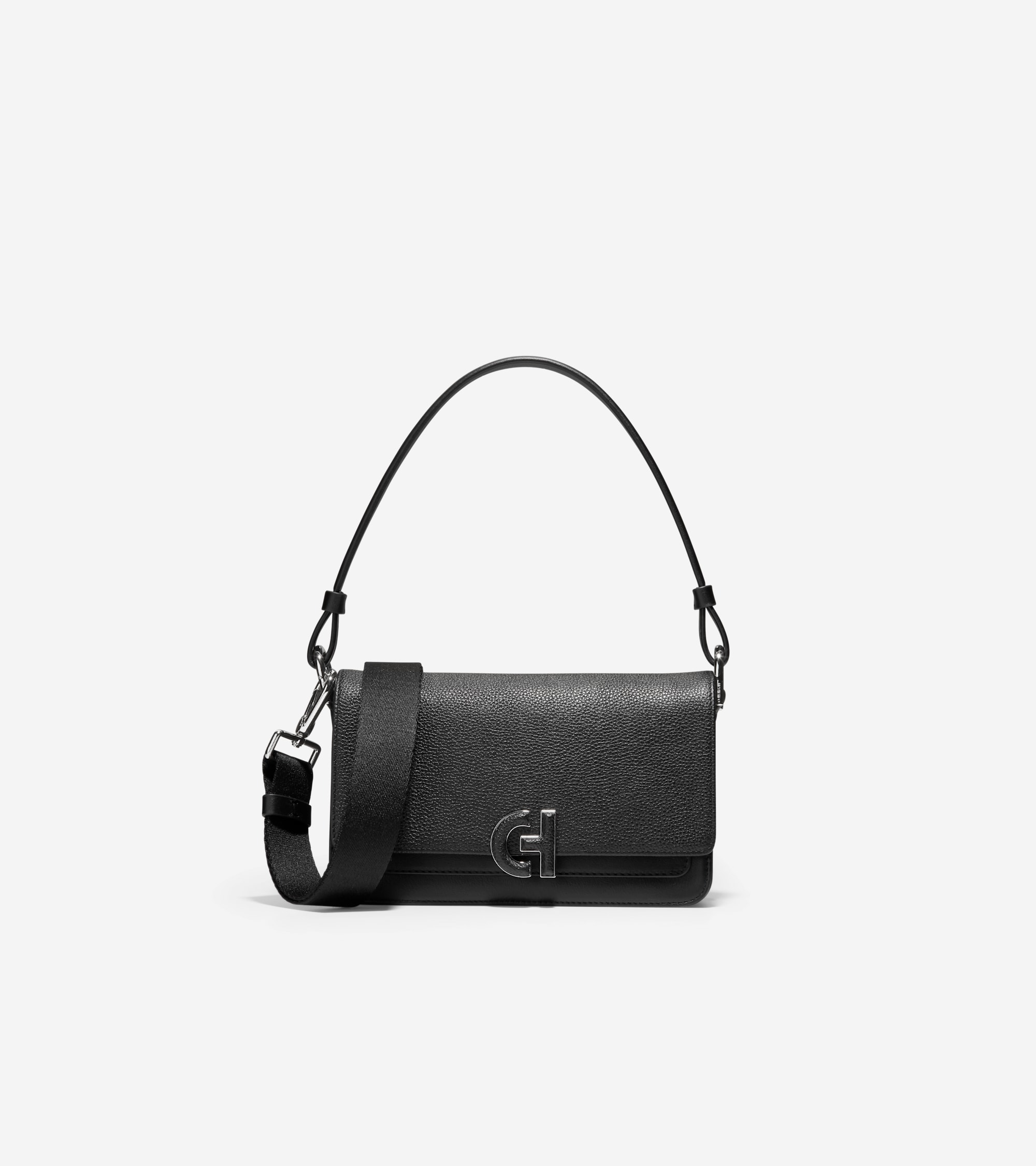 Black fashion satchel shoulder bag